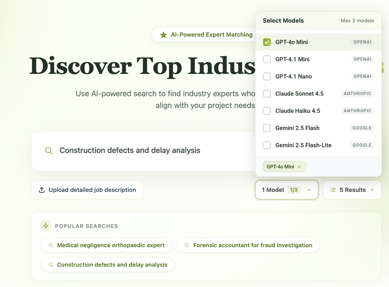 AI expert discovery